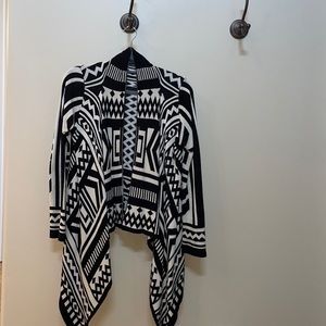 Black and white/light cream patterned cardigan